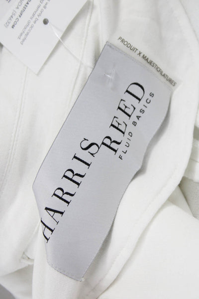 Harris Reed Women White Viscose Button Long Sleeve Jacket Size 1