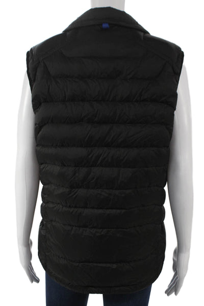 RLX Ralph Lauren Women Black Nylon Puffer Vest Zip Front Size M