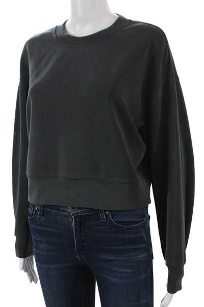 Lululemon Womens Pullover Gray Recycled Polyester Crew Neck Long Sleeve Size 2