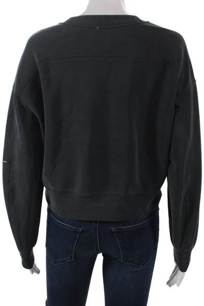 Lululemon Womens Pullover Gray Recycled Polyester Crew Neck Long Sleeve Size 2