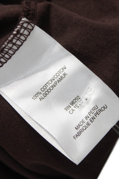 Tibi Womens Basic Sleeveless Mock Neck Brown Tank Size XS