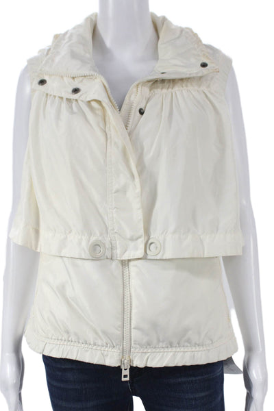Adidas by Stella McCartney Womens Basic Jacket Ivory Sleeveless Zip Size M