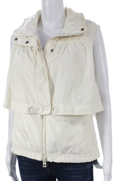 Adidas by Stella McCartney Womens Basic Jacket Ivory Sleeveless Zip Size M