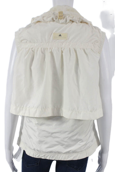 Adidas by Stella McCartney Womens Basic Jacket Ivory Sleeveless Zip Size M