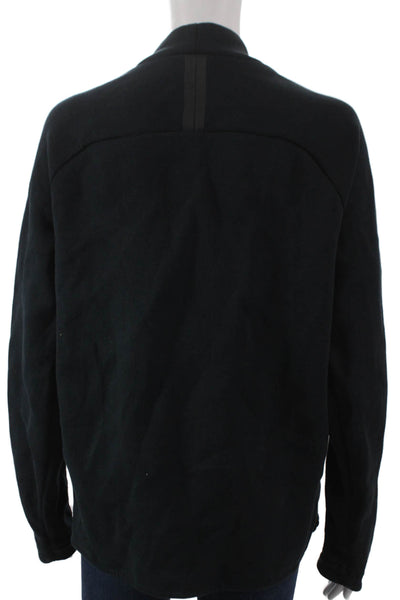Nike Women Track Jacket Long Sleeve Black Zip Cotton Polyester Size M