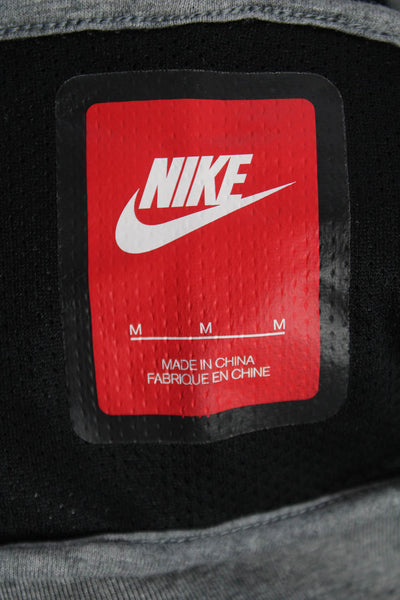 Nike Women Track Jacket Long Sleeve Black Zip Cotton Polyester Size M