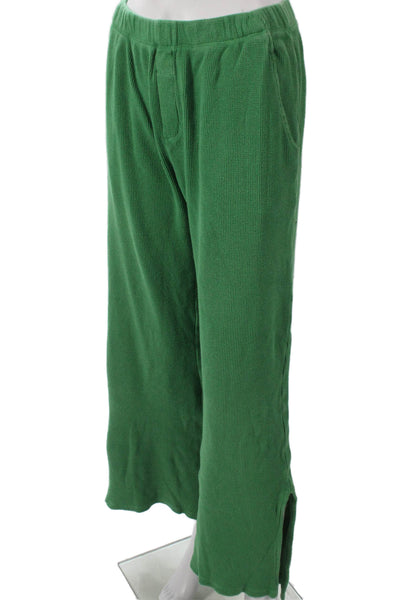 Monrow Women Green Cotton Pull On Sweatpants Size M