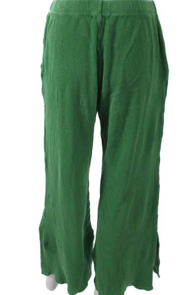 Monrow Women Green Cotton Pull On Sweatpants Size M
