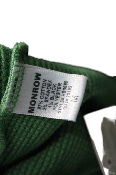 Monrow Women Green Cotton Pull On Sweatpants Size M