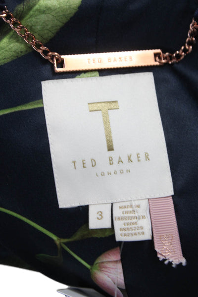 Ted Baker London Women Basic Jacket Purple Polyester Long Sleeve Size 3