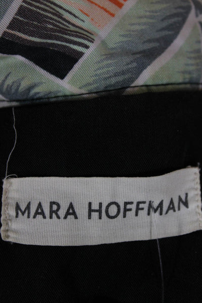 Mara Hoffman Womens Quilted Multicolor Tencel Button Long Sleeve Coat Size M/L
