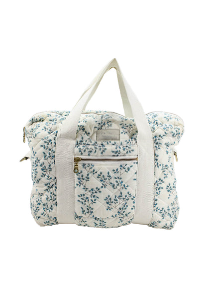 Copenhagen Cam Cam Womens Floral Quilted Diaper Bag White Blue