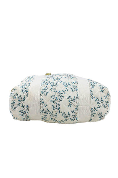 Copenhagen Cam Cam Womens Floral Quilted Diaper Bag White Blue