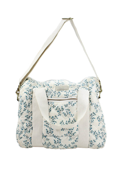 Copenhagen Cam Cam Womens Floral Quilted Diaper Bag White Blue