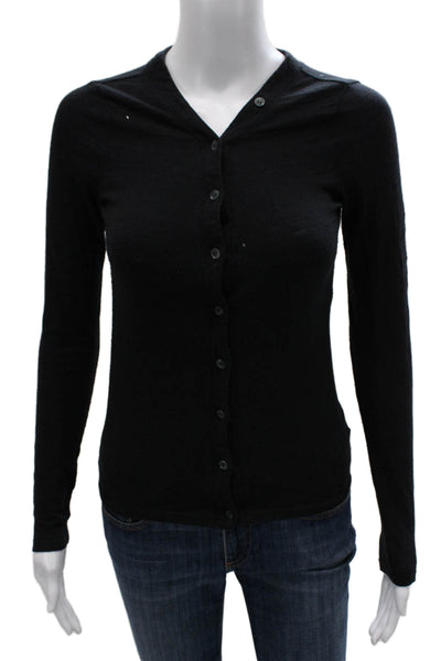 The Range Womens Cardigan Black V-Neck Long Sleeve Polyester Size S