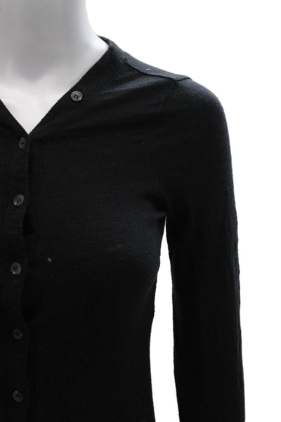 The Range Womens Cardigan Black V-Neck Long Sleeve Polyester Size S