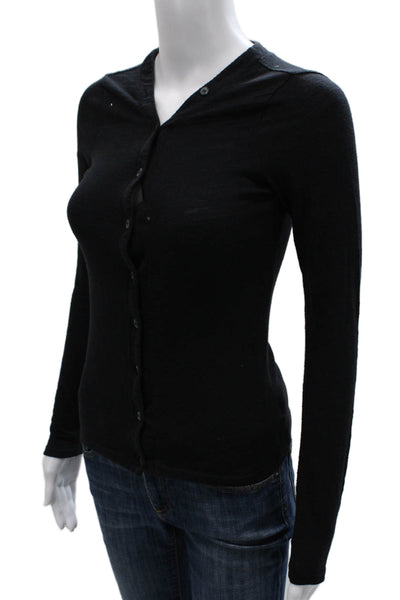 The Range Womens Cardigan Black V-Neck Long Sleeve Polyester Size S