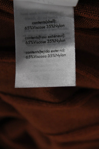 Rachel Parcell Women Striped Sweater Dress Brown Long Sleeve Viscose Size M