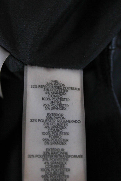 Calvin Klein Women Wrap Skirt Black Rayon Knee Length Size 2