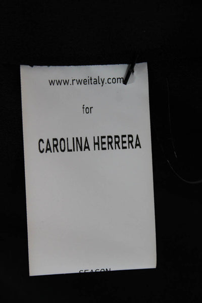 Carolina Herrera Women Red Pencil Skirt Polyester Zip Knee Length Size 4