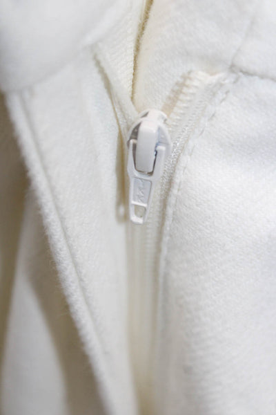 Boss Hugo Boss Womens Dress Pants White Cotton Zip Inseam 32 Size 12