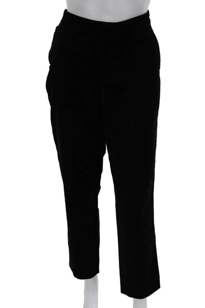Massimo Dutti Women Black Cotton Dress Pants Zip Size 8