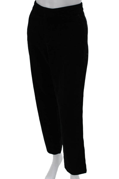 Massimo Dutti Women Black Cotton Dress Pants Zip Size 8