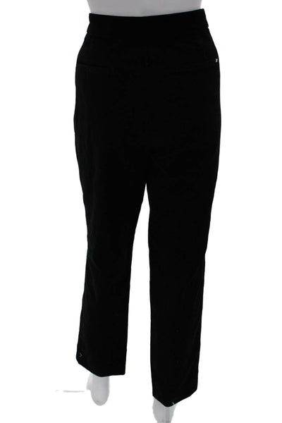 Massimo Dutti Women Black Cotton Dress Pants Zip Size 8