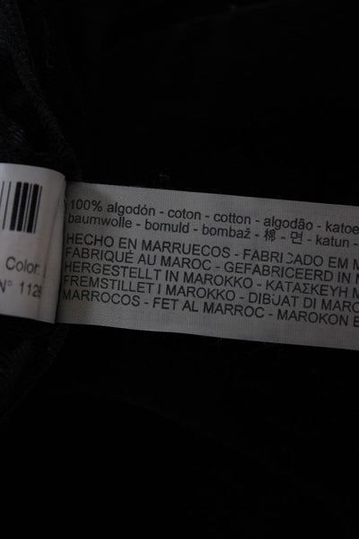 Massimo Dutti Women Black Cotton Dress Pants Zip Size 8