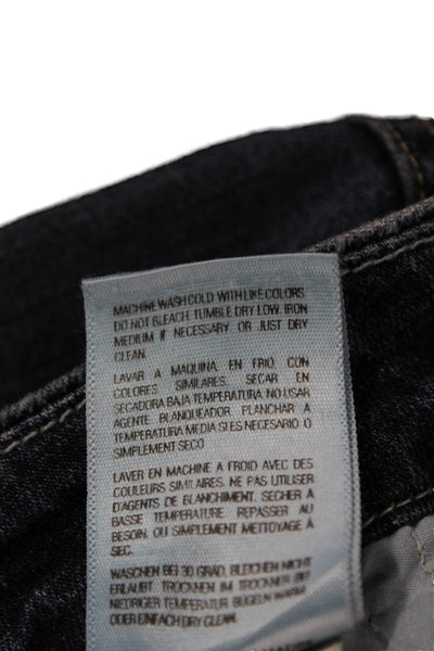 Mother Women Skinny Jeans Blue Cotton Mid Rise Button Size 28