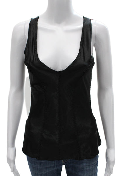 Kay Celine Women Basic Sleeveless V-Neck Tank Black Size S