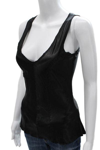 Kay Celine Women Basic Sleeveless V-Neck Tank Black Size S