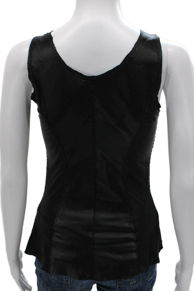 Kay Celine Women Basic Sleeveless V-Neck Tank Black Size S