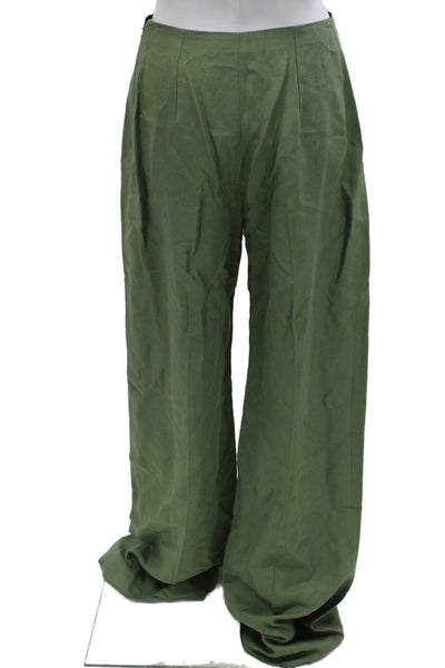 Carolina Herrera Womens Green Polyester Dress Pants Size 4