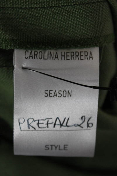 Carolina Herrera Womens Green Polyester Dress Pants Size 4