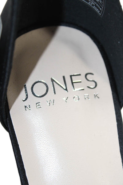 Jones New York Womens Crystal Embellished Ankle Strap Heels Shoes Black Size 7M