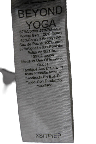 Beyond Yoga Womens Black Jogger Pants 67% Cotton Pull On Size XS