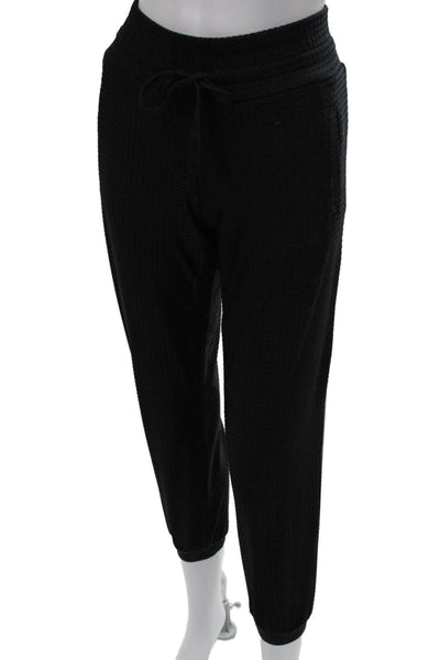 Chill By Will Womens Jogger Pants Black Spotted Drawstring Size 1