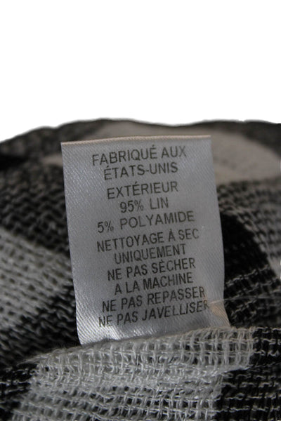 Lisa Marie Fernandez Womens Gingham Linen Shirt Dress Black Size 0