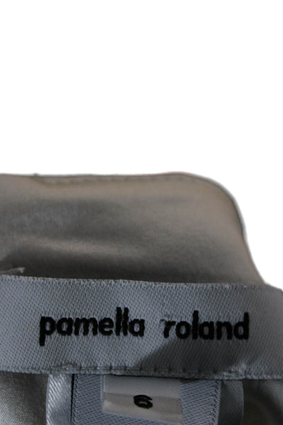 Pamella Roland Womens Black Maxi Skirt Sleeveless Crew Neck Zip Size 6