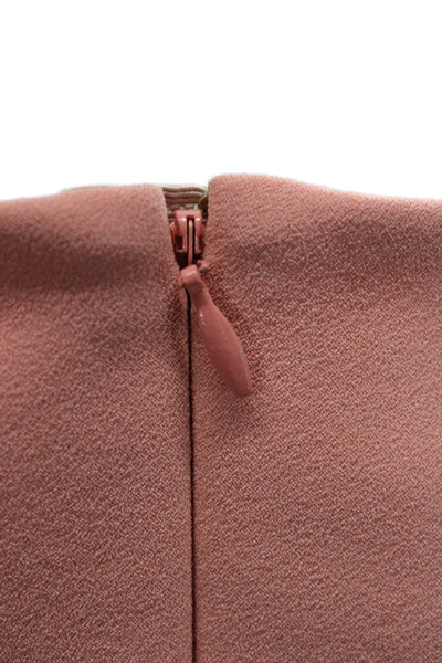 Marni Womens Tunic Blouse Pink V Neck Sleeveless Above Knee Triacetate Size 38