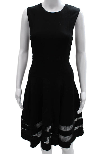Jason Wu Women Fit & Flare Dress Black Viscose Sleeveless Knee Zip Size 6