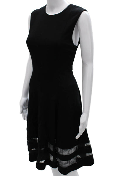 Jason Wu Women Fit & Flare Dress Black Viscose Sleeveless Knee Zip Size 6