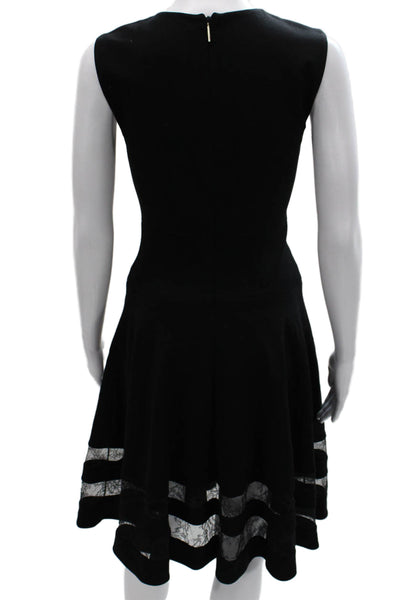 Jason Wu Women Fit & Flare Dress Black Viscose Sleeveless Knee Zip Size 6