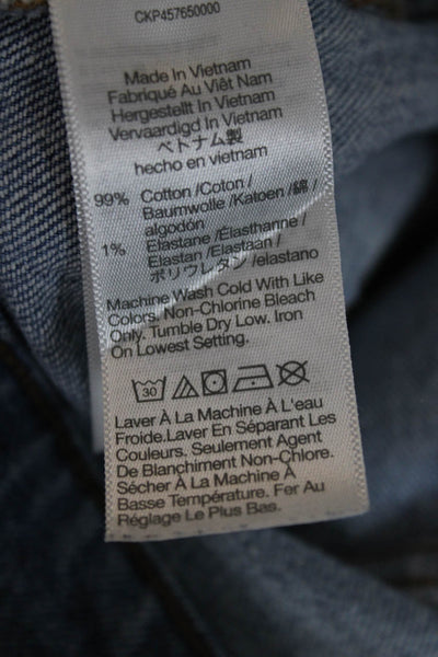 Madewell Womens Cropped Blue Cotton Jeans Mid Rise Inseam 24 Size 27
