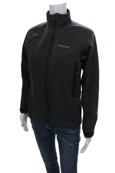 Patagonia Unisex Black Basic Jacket Zip Polyester Blend Long Sleeve Size S