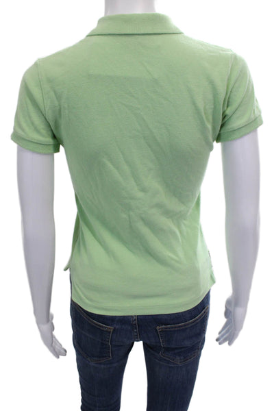 Ralph Lauren Blue Label Women Polo Green Cotton Short Sleeve Size S