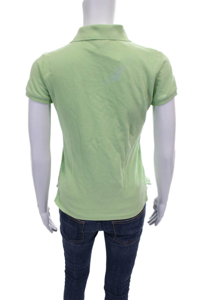Ralph Lauren Blue Label Women Basic Polo Green Cotton Short Sleeve Size S