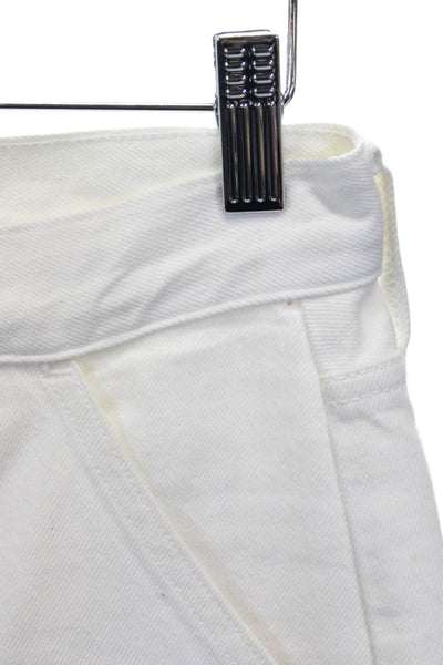 Agolde Women Cropped White High Rise Cotton Jeans Size 24