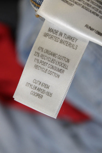 Agolde Womens Straight Jeans Blue High Rise Cotton Blend Size 24